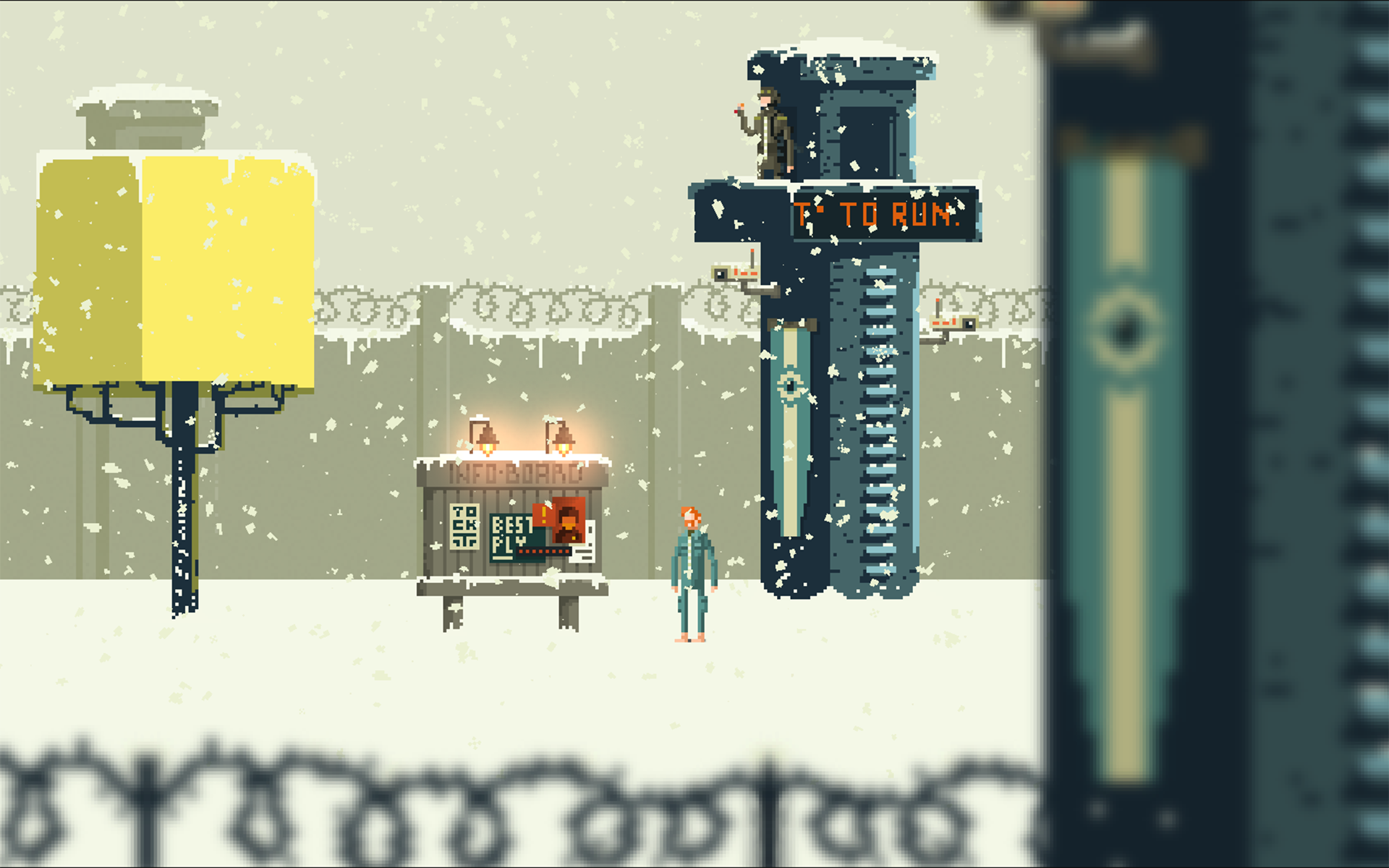 Ministry of Broadcast - Ministry of Broadcast is a 2D puzzle cinematic platformer with the similar concept to the original *Prince of Persia* (1989) or *Oddworld: Abe’s Exodus*. The story takes place in a country which has been divided by the wall (you can imagine Berlin Wall or Trump’s Wall ), the families were suddenly separated over the night and the only way how to get across the borders to the other (Western, Freedom) side is to win in a TV reality show.